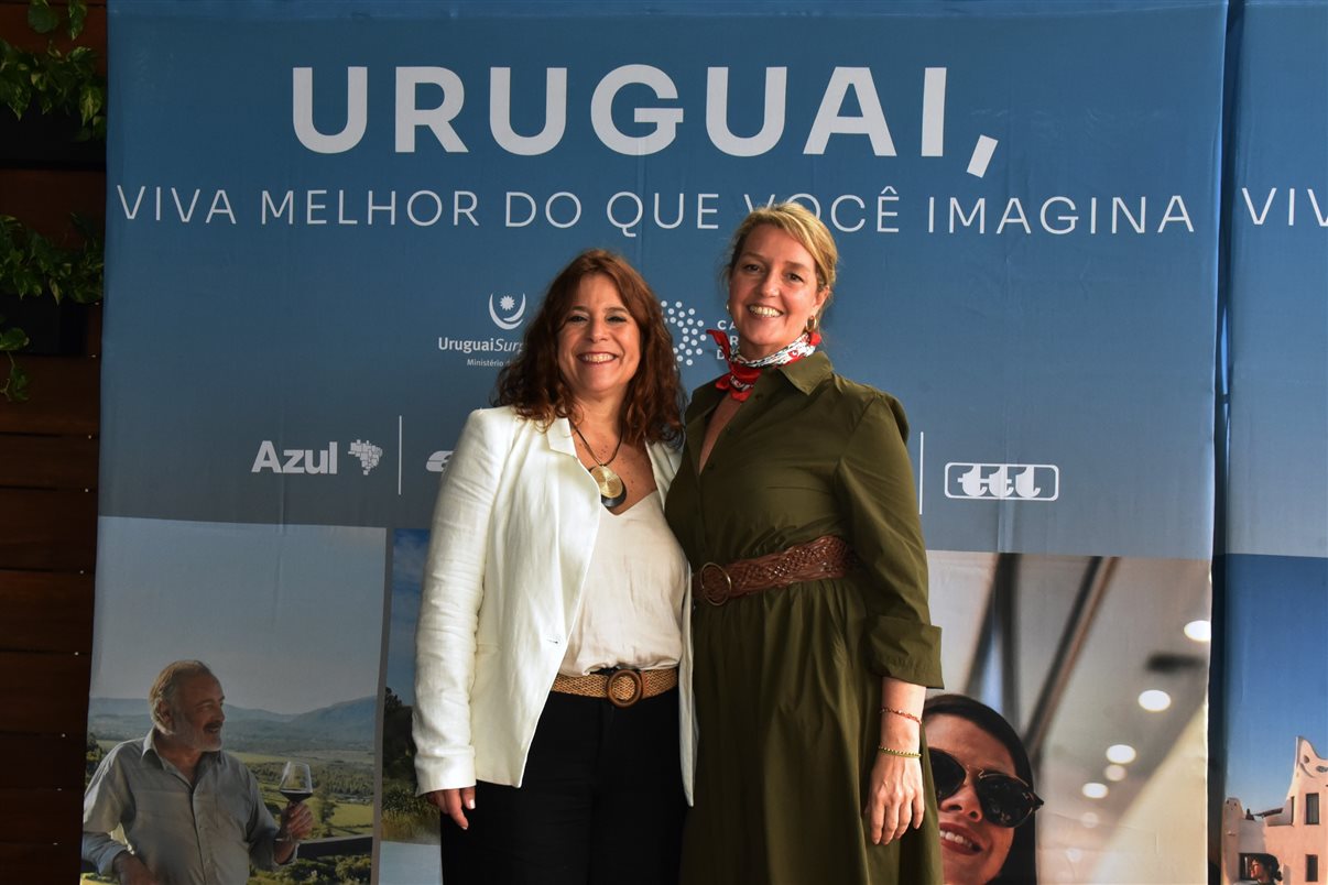 Mariana Planes, da Carmelo Resort, Nicolas Vidal, da Personal Operadora, Lúcia Amestoy, do Cynsa, Juan Lenguas, da Associação Turística do Departamento de Colonia, Ignácio Zubiaga, do Cipriani Resort, e Edwin Shaw, do Solanas Resort