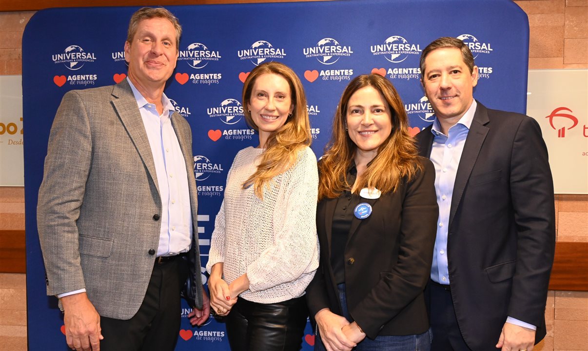 Eric Marshall, Juliana Pisani, Gabriella Cavalheiro e Marcos Barros, da Universal