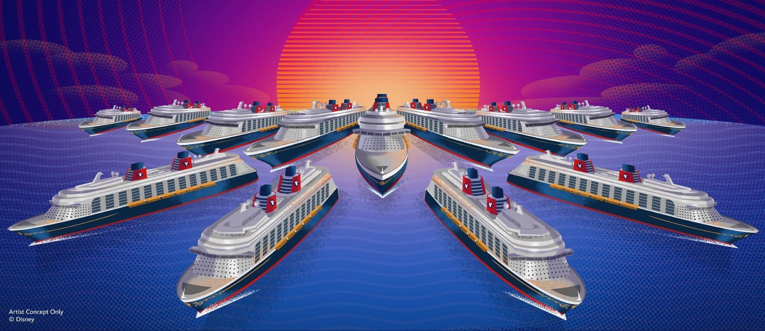 Novos navios serão maiores que o Disney Wonder, mas menores que o Disney Wish