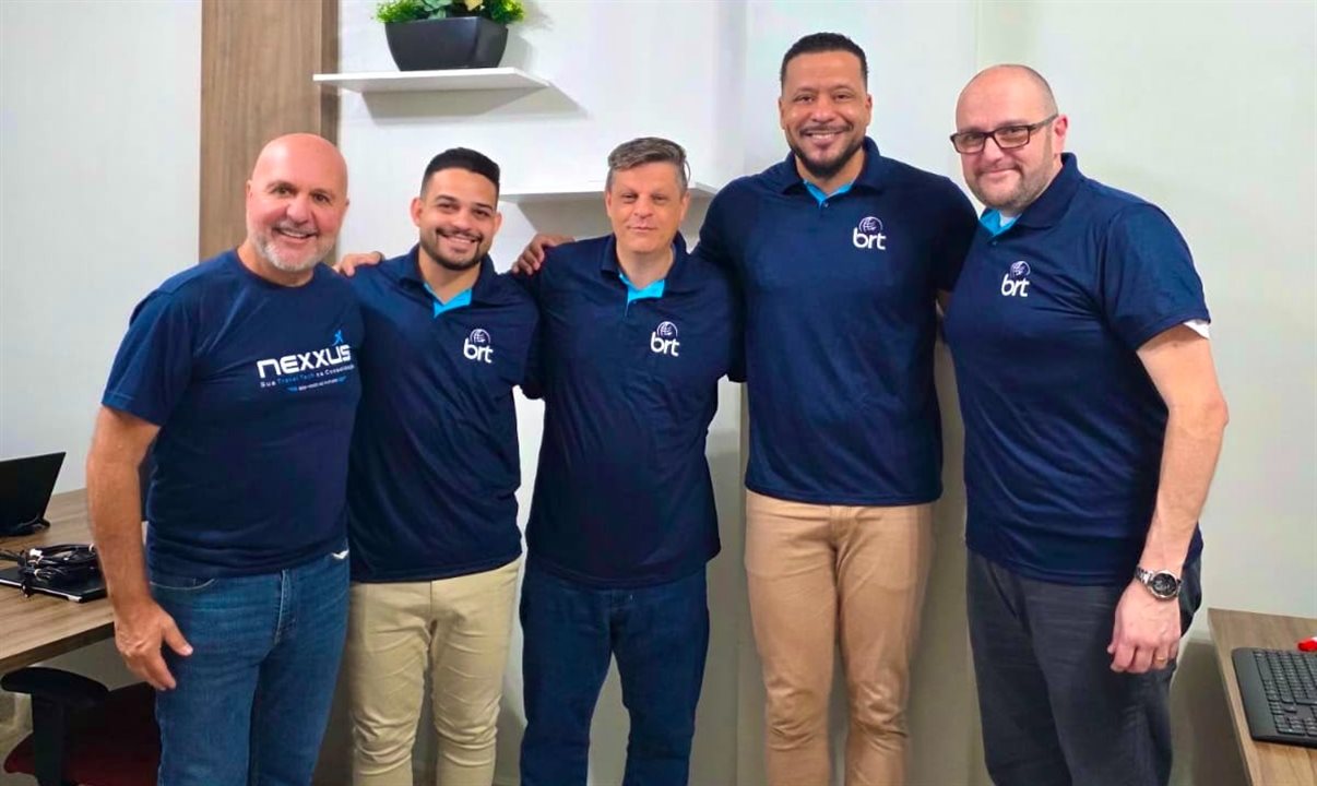 Carlos Vazquez, Renan Prado , Cristiano Turoni (Atum), Jefferson Oliveira e Raphael Alignani, do Grupo BRT