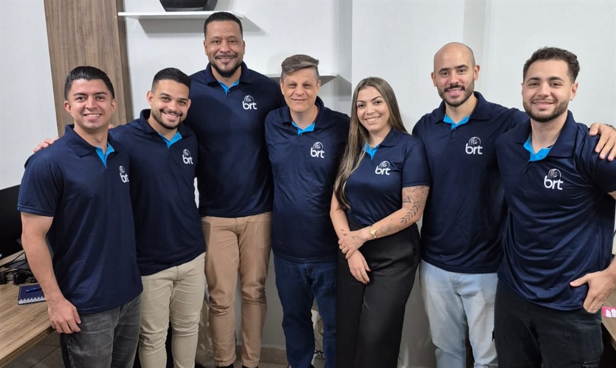 <br/>Adrisson Ferreira, Renan Prado, Jefferson Oliveira, Cristiano Turoni (Atum), Huiliene Lacerda, Luis Santos e Igor Paulino, do Grupo BRT em Campinas