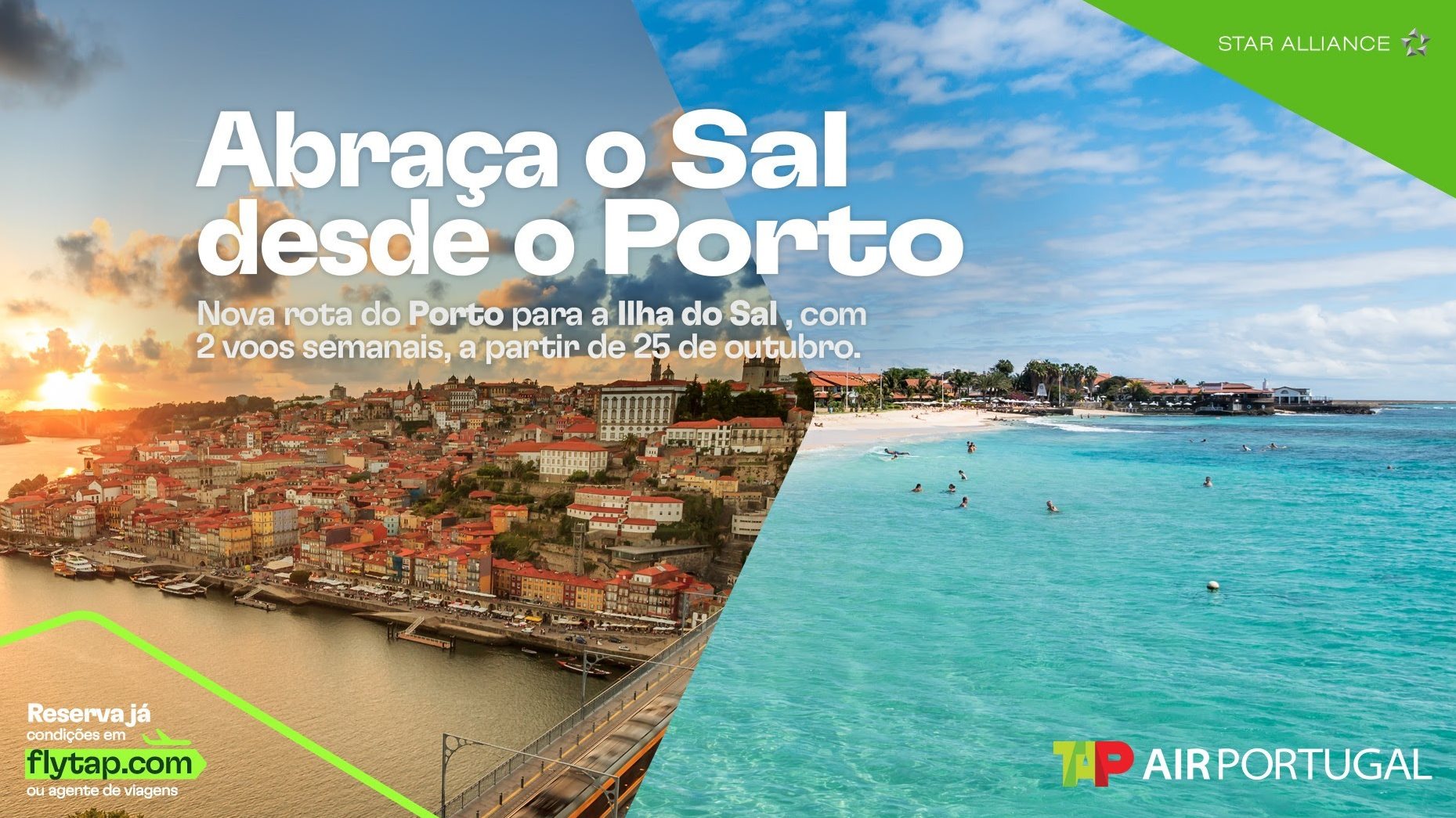 A partir de 25 de outubro, os voos do Porto partem às quintas e domingos