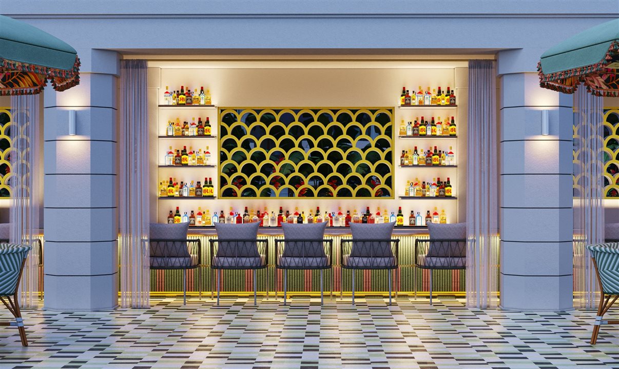 Bar do Copa será o primeiro bar do hotel e terá um balcão de quase dez metros