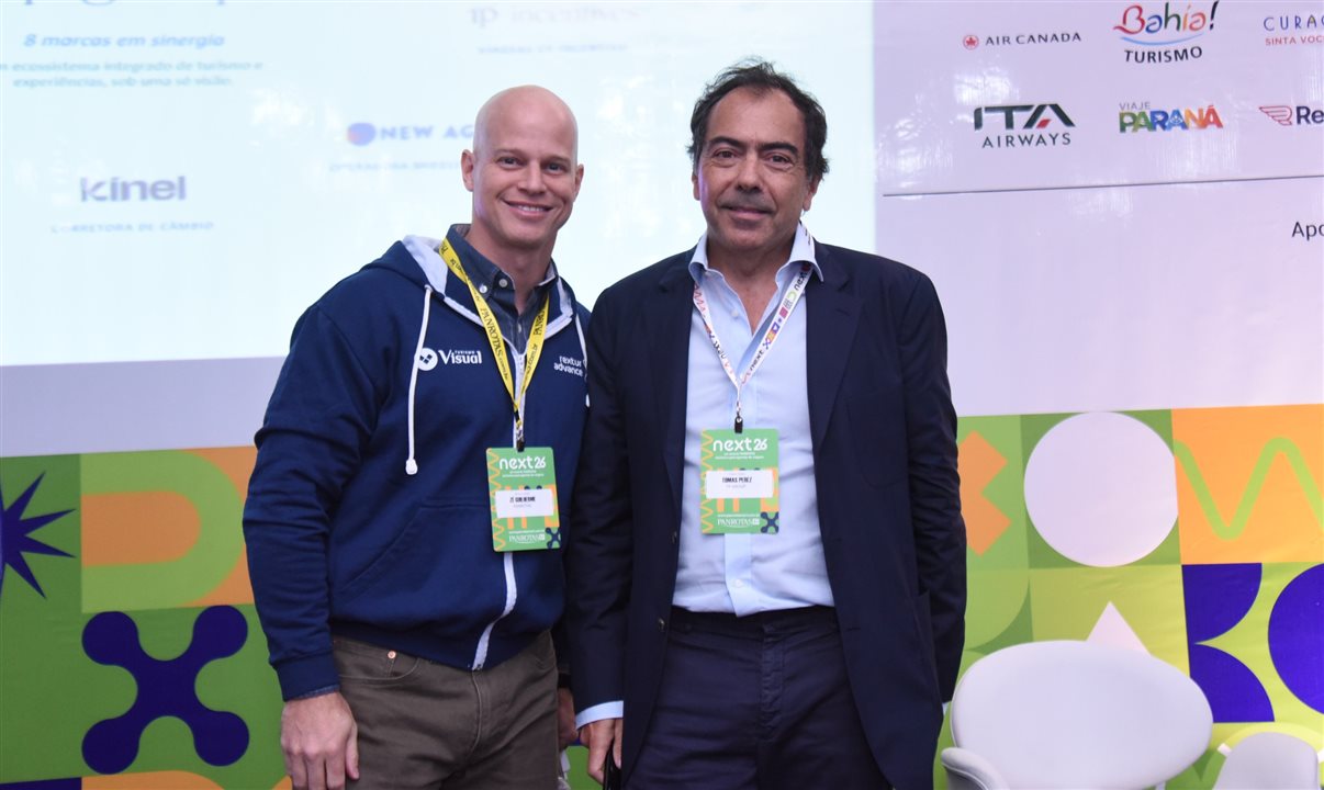 José Guilherme Alcorta, da PANROTAS, conduziu o bate-papo com Tomas Perez
