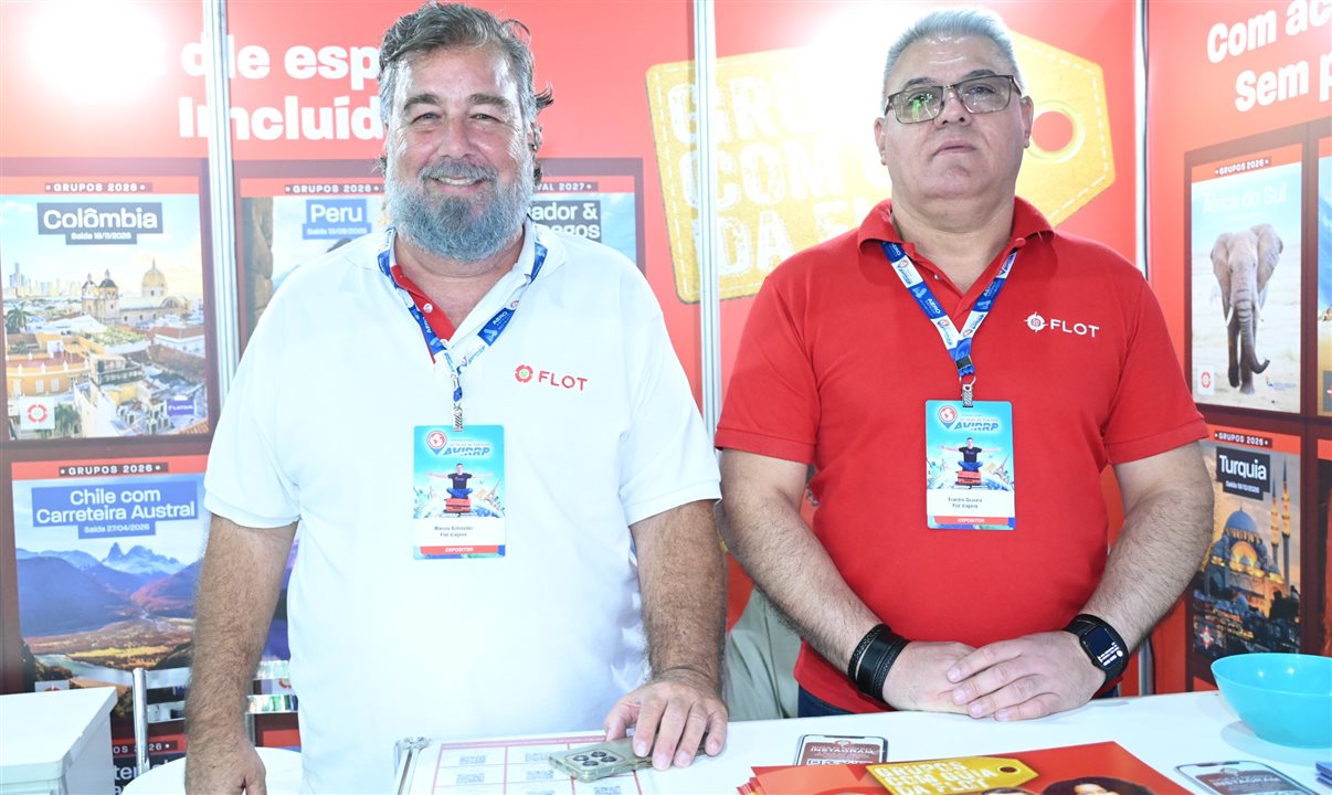 Marcos Schroeder e Evandro Gouveia, da Flot