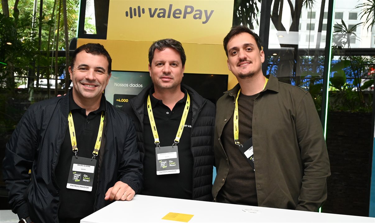 Mauro Oliveira, Eduardo Camargo e Fabio Silva, da Valepay