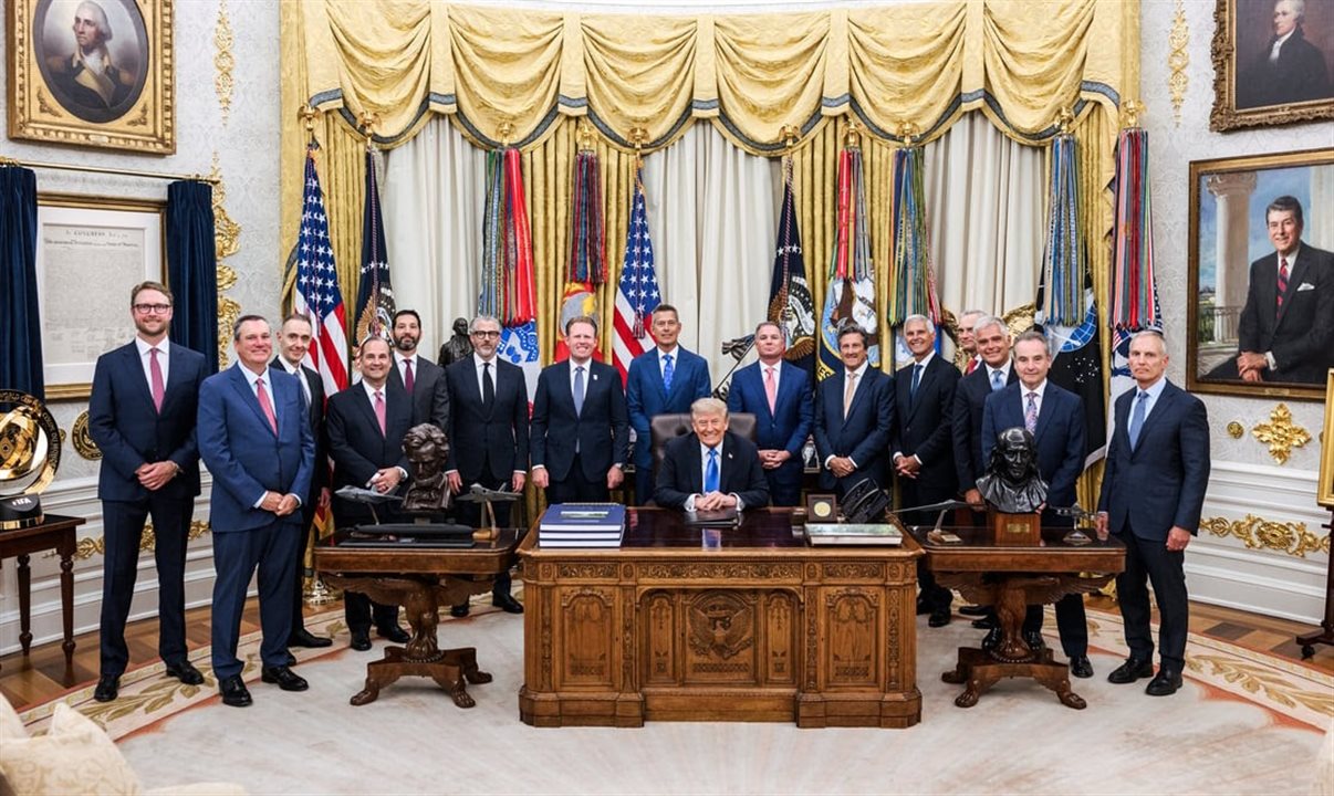 Donald Trump com CEOs do Turismo norte-americano