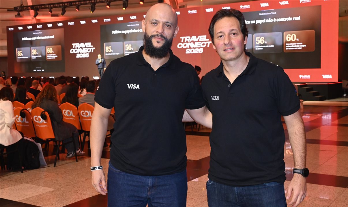 Valter Andrade e Tiago Moherdaui, da Visa
