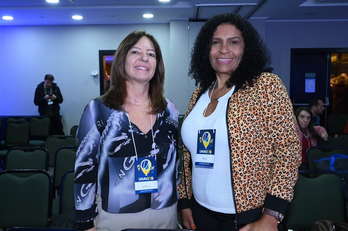 Silvia Vieira, da High Performance, e Ivonira Tanus, da Flymoon Viagens