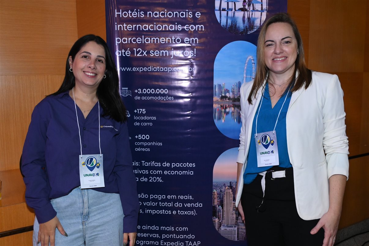 Flávia Fortino e Keli Marques, da Expedia Taap