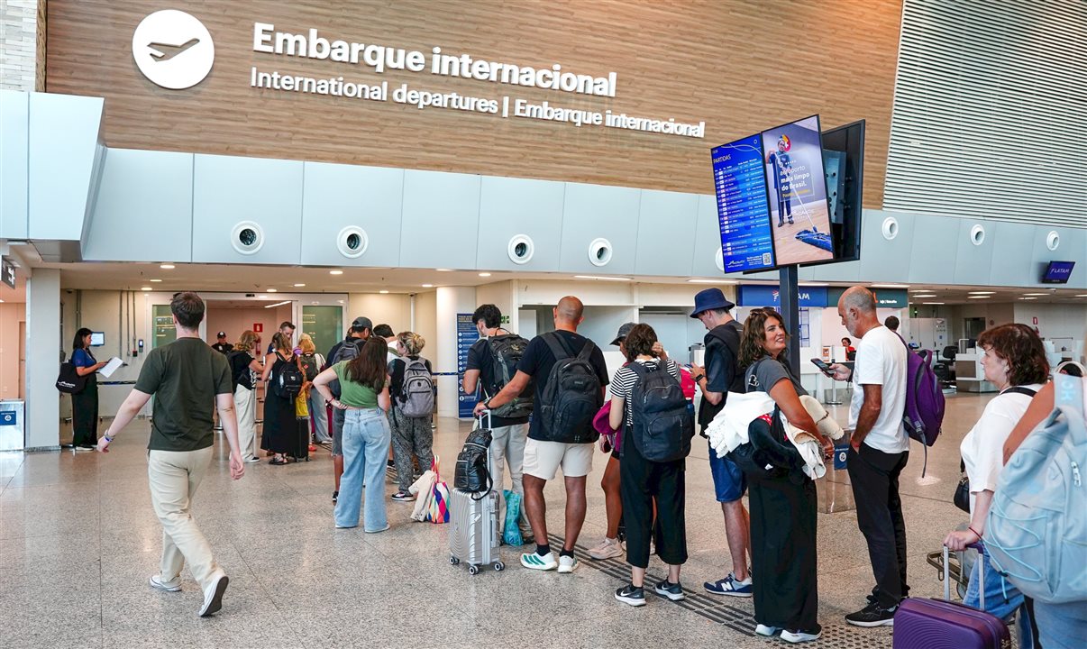 Movimento internacional somou 14,6 mil passageiros em agosto, alta de 76% na comparação com o mesmo mês do ano passado