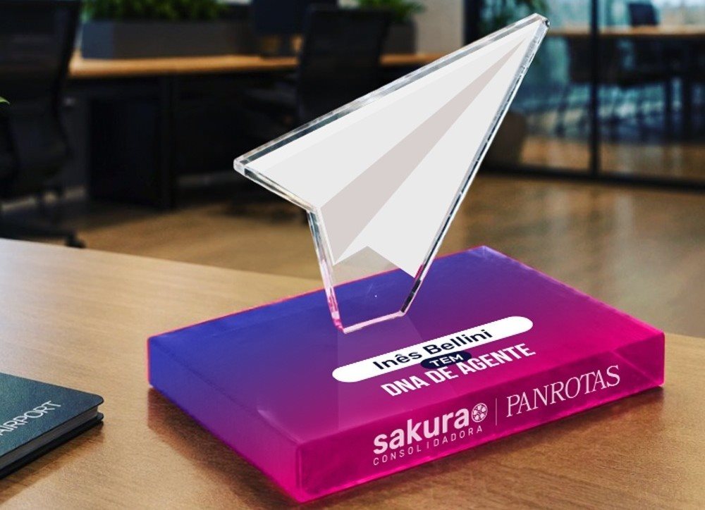 Troféu será entregue a cada uma das 60 agências de viagens premiadas por PANROTAS e Sakura