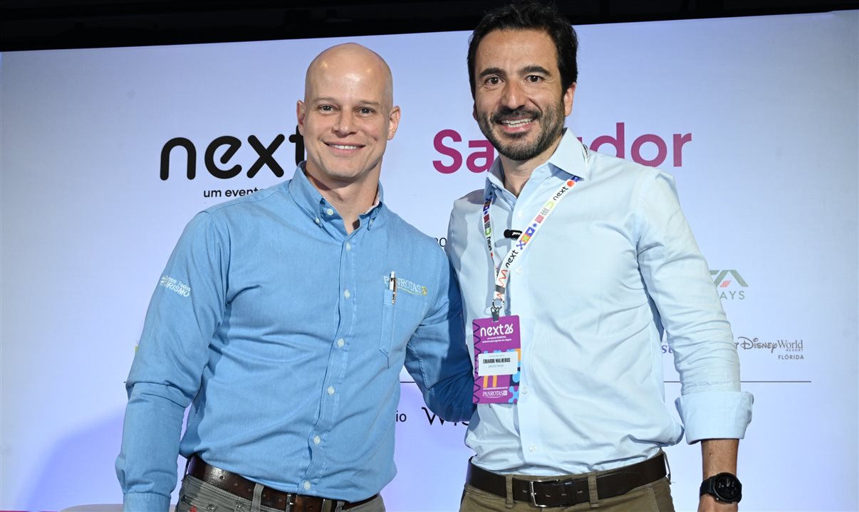 José Guilherme Alcorta, da PANROTAS, e Eduardo Malheiros, do Grupo Wish