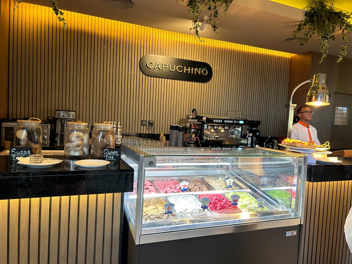 Capuchino, a cafeteria e sorveteria do resort