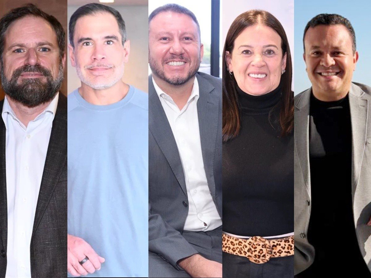 Luciano Guimarães, Flavio Marques, Wagner Chaves, Vivi Siqueira e Daniel Marrocos, sócios da Cruise Collection