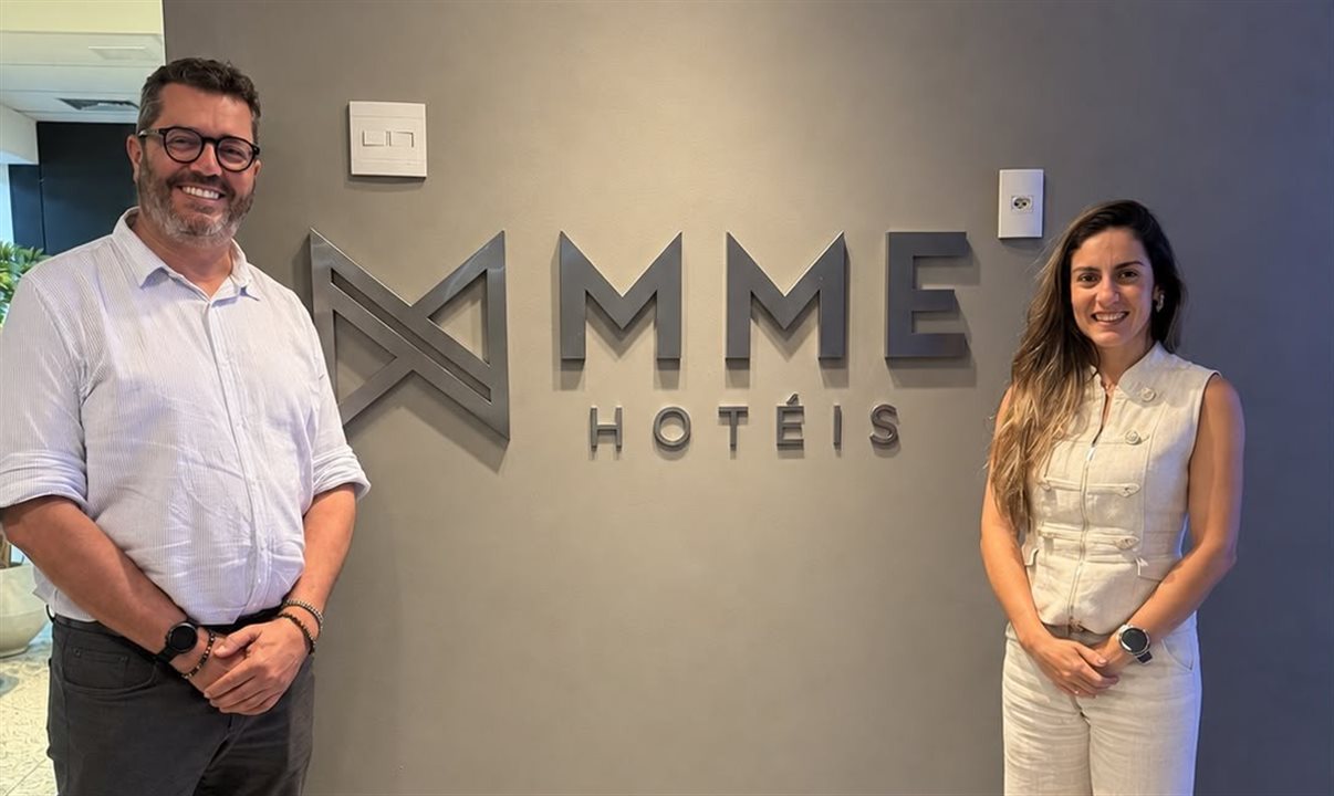 Aguinaldo Gonçalves Júnior, diretor comercial, e Adriana Vasconcelos, co-CEO da MME Hotéis