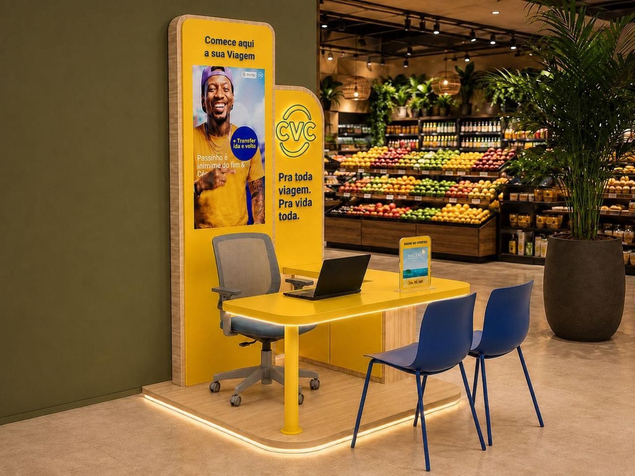 CVC Pocket pode ser instalada dentro de um shopping ou hipermercado