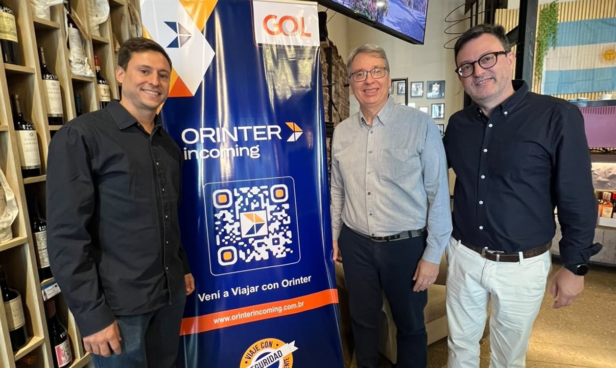 Mariano Oviedo, Ricardo Lidington e Marcos Gottlieb, da Orinter