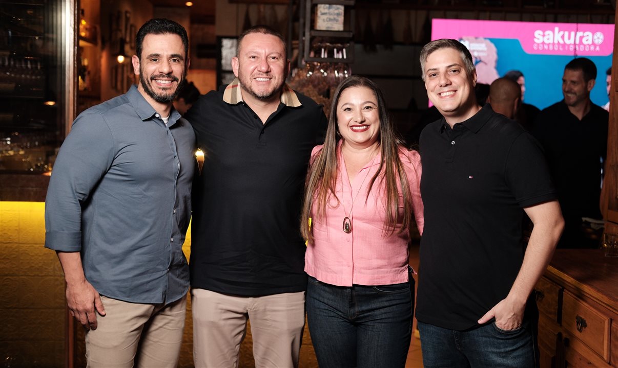 Jorge Marins, Wagner Chaves, Giselly Dantas e Pedro Ciccarelli, da Sakura