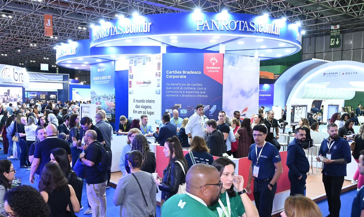 Estande PANROTAS durante a última Abav Expo, realizada no Rio de Janeiro, em 2025