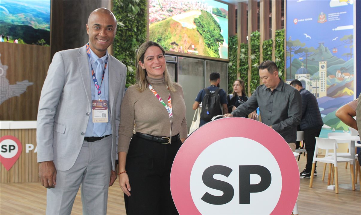 Luis Sobrinho, da InvestSP, e Aline Moretto, do Visite São Paulo