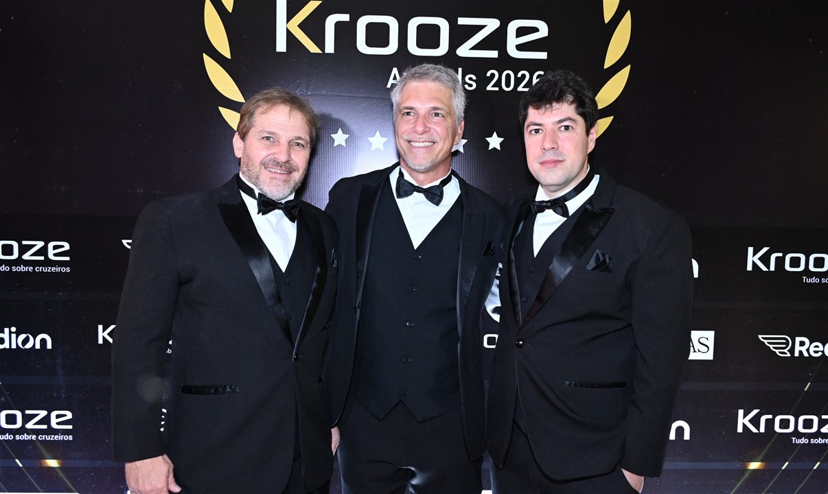 Luiz Vieira, Alex Calabria e Paulo Papoy, da Krooze