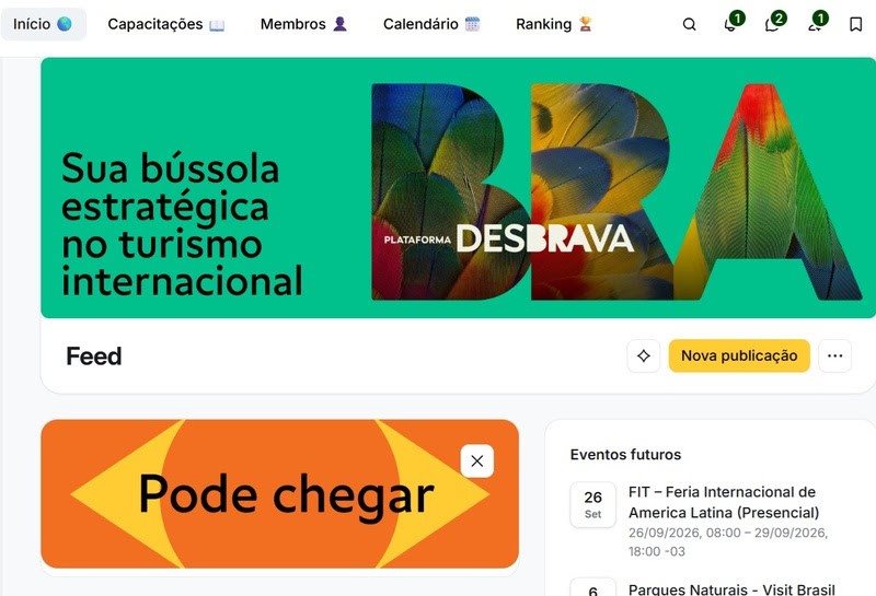  Embratur e o Sebrae convidam todos os profissionais, empreendedores, empresas e gestores que desejam qualificar suas ofertas para o mercado Exterior a integrarem gratuitamente a DesBRAva