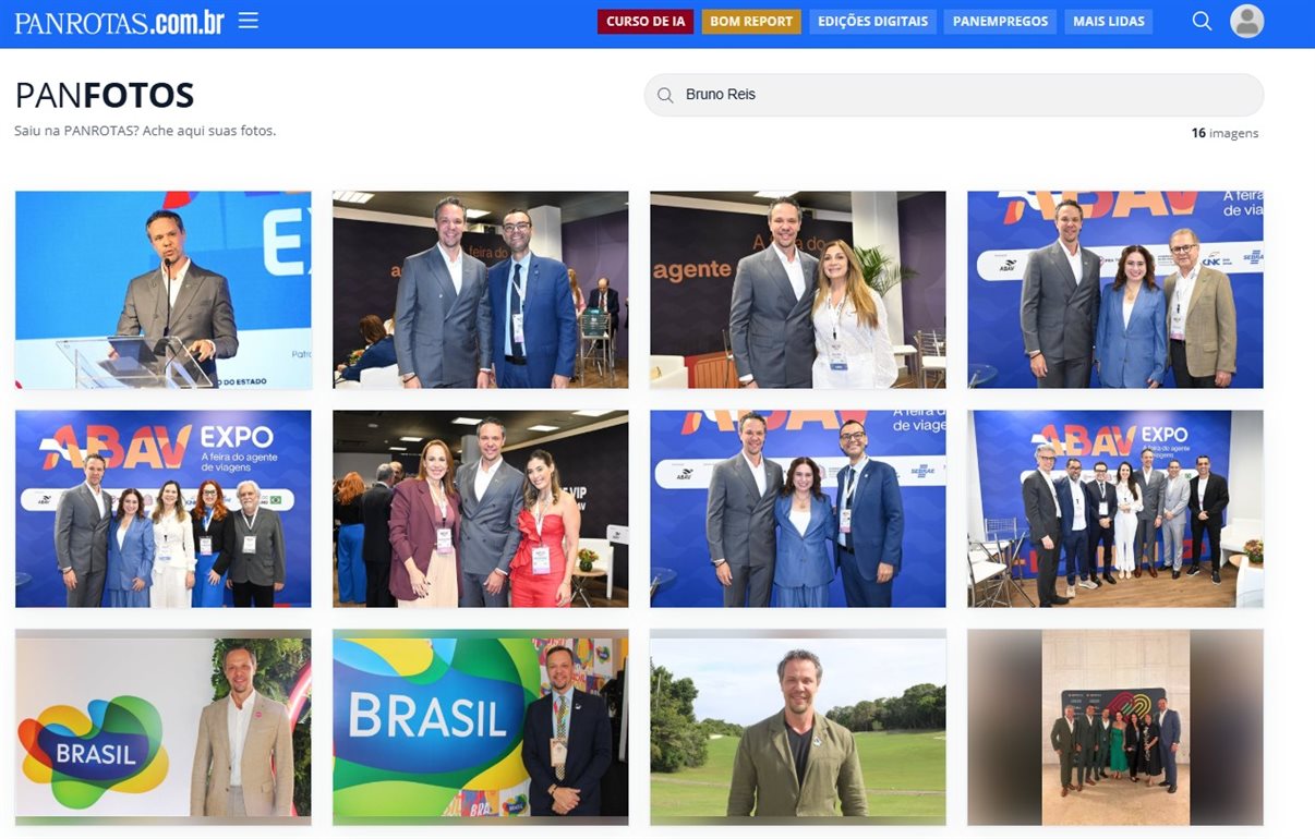 Testando a ferramenta PANFotos com o presidente da Embratur