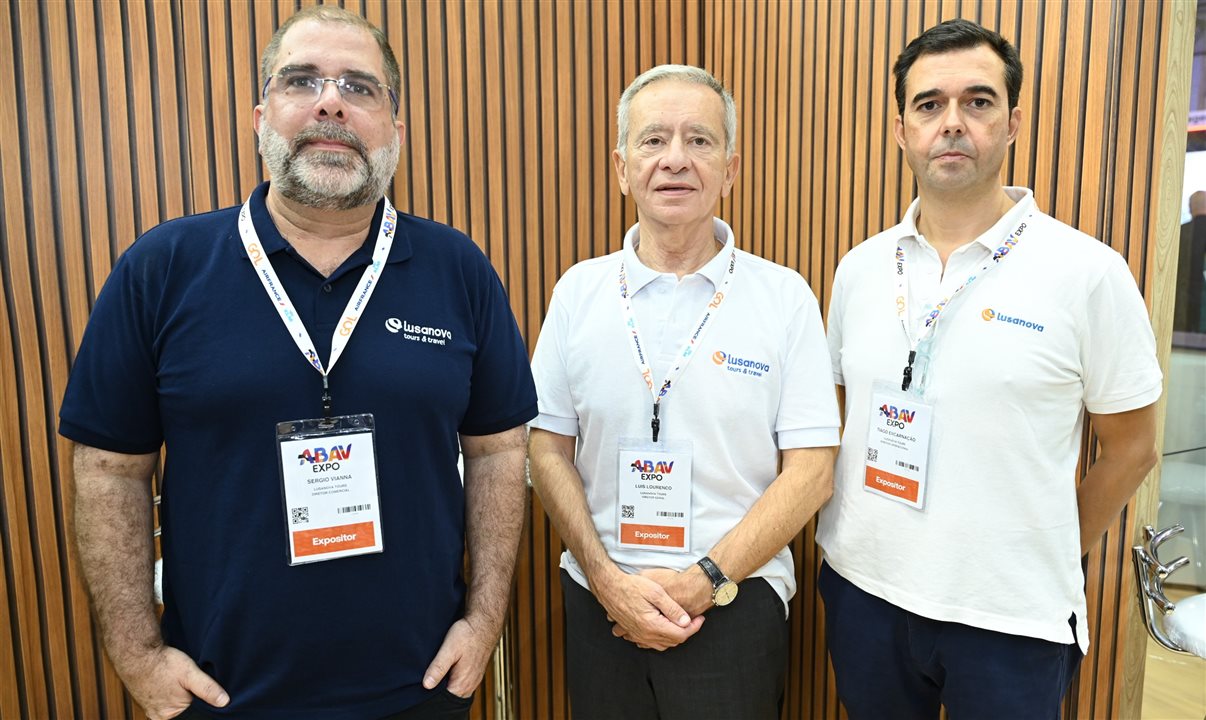 Sergio Vianna, Luís Lourenço e Tiago Encarnação, da Lusanova