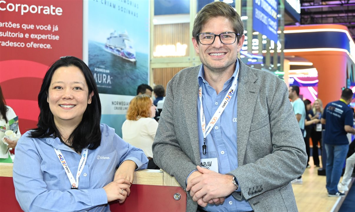 Claudia Shishido e Gonzalo Romero, da Air Europa