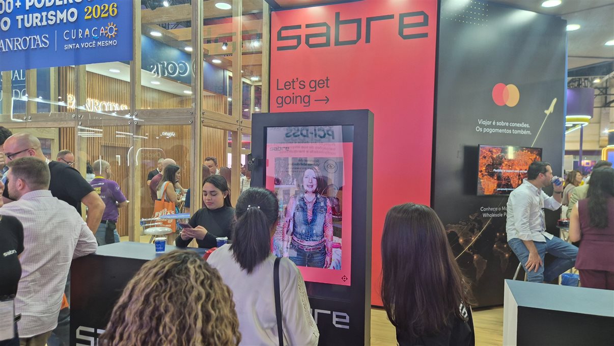 Ativação do Sabre no estande da PANROTAS