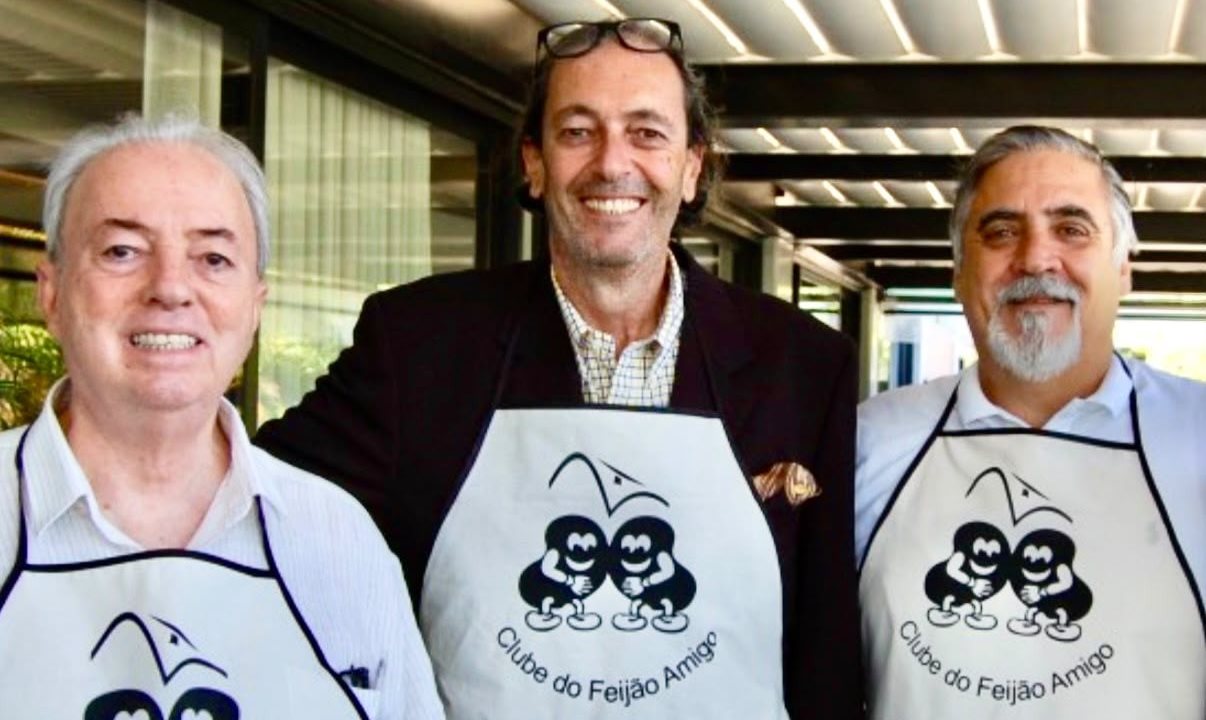 Nilo Sérgio Félix, Alexandre Tuma Ness e Aldo Siviero, do Clube do Feijão Amigo