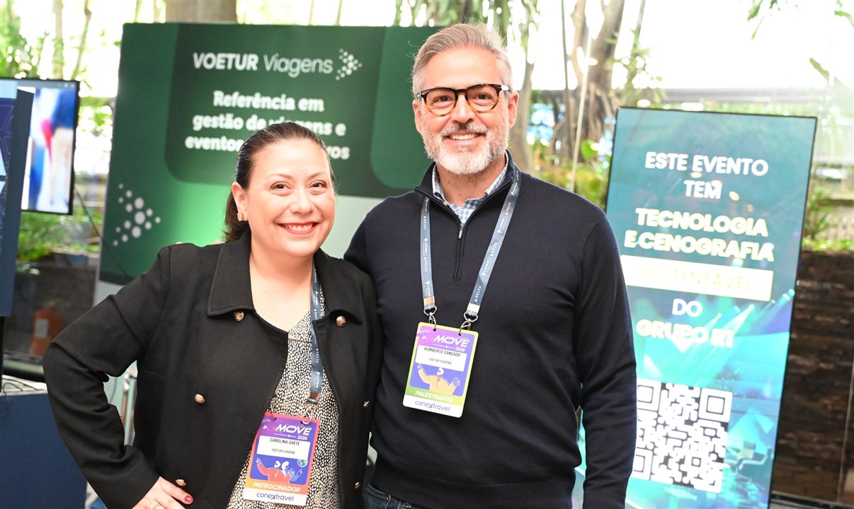 Carol Gaete e Humberto Cançado, do Grupo Voetur