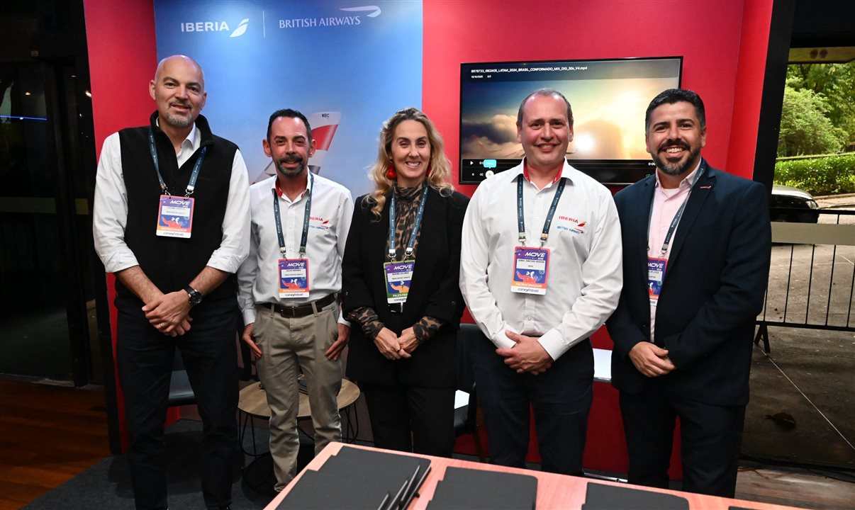 Luciano Cardoso, Valdir Miranda, Marina Colunga, Daniel Aragon e Raphael de Lucca, da Iberia