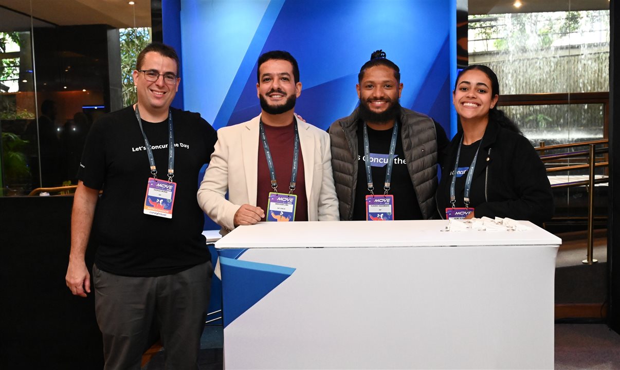 Rodrigo Murad, Anderson Lima, Claudeci Nascimento e Aline Oliveira, da SAP Concur