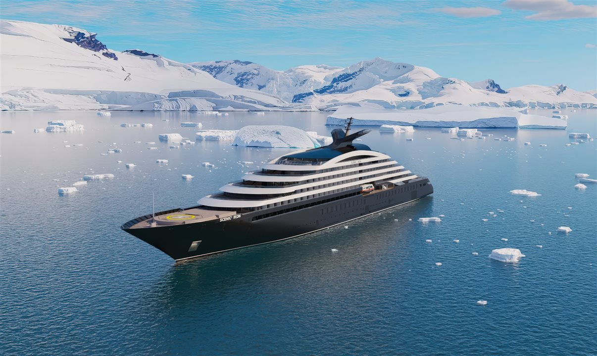 Scenic Ikon fará sua estreia no Mediterrâneo em abril de 2028, com a Antártica também incluída em sua temporada inaugural
