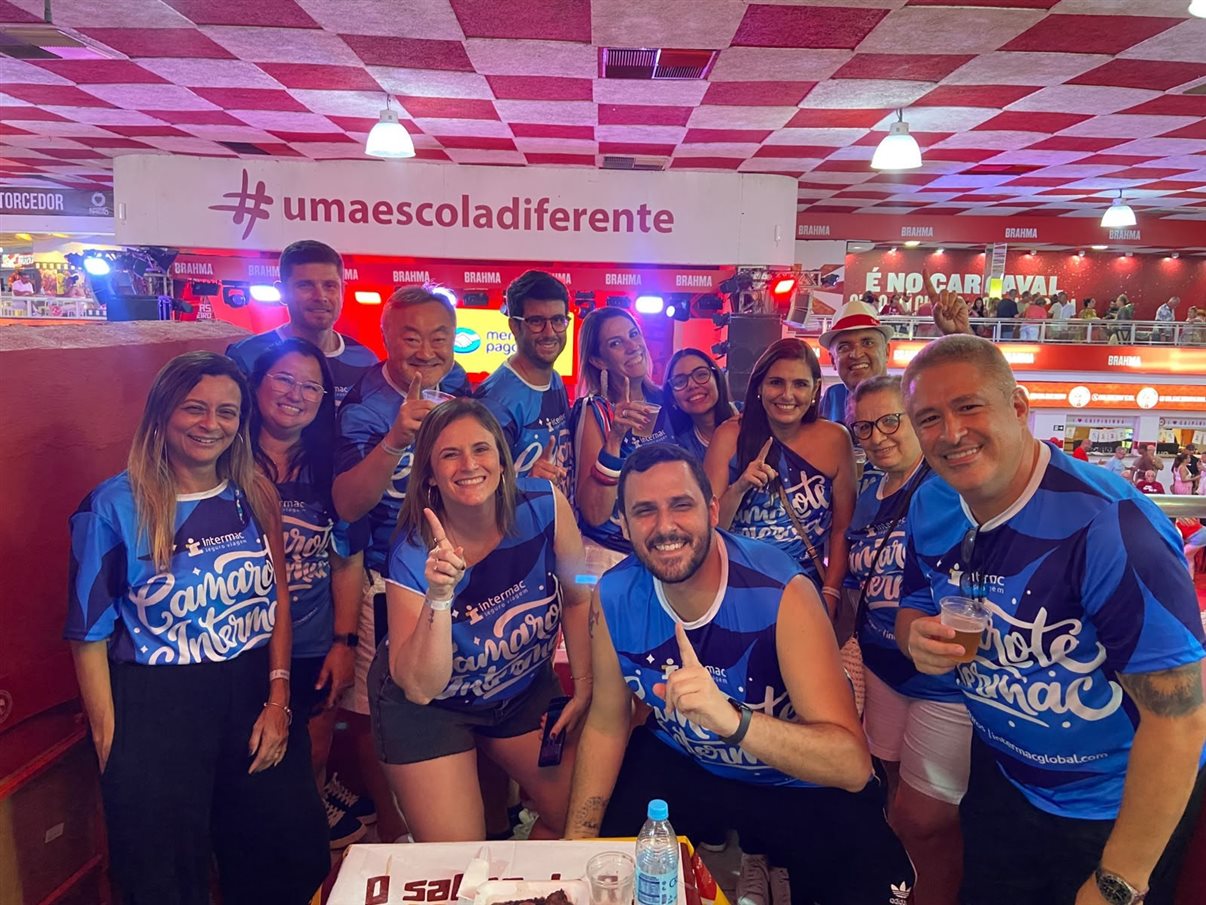 Convidados da Intermac no camarote do Salgueiro