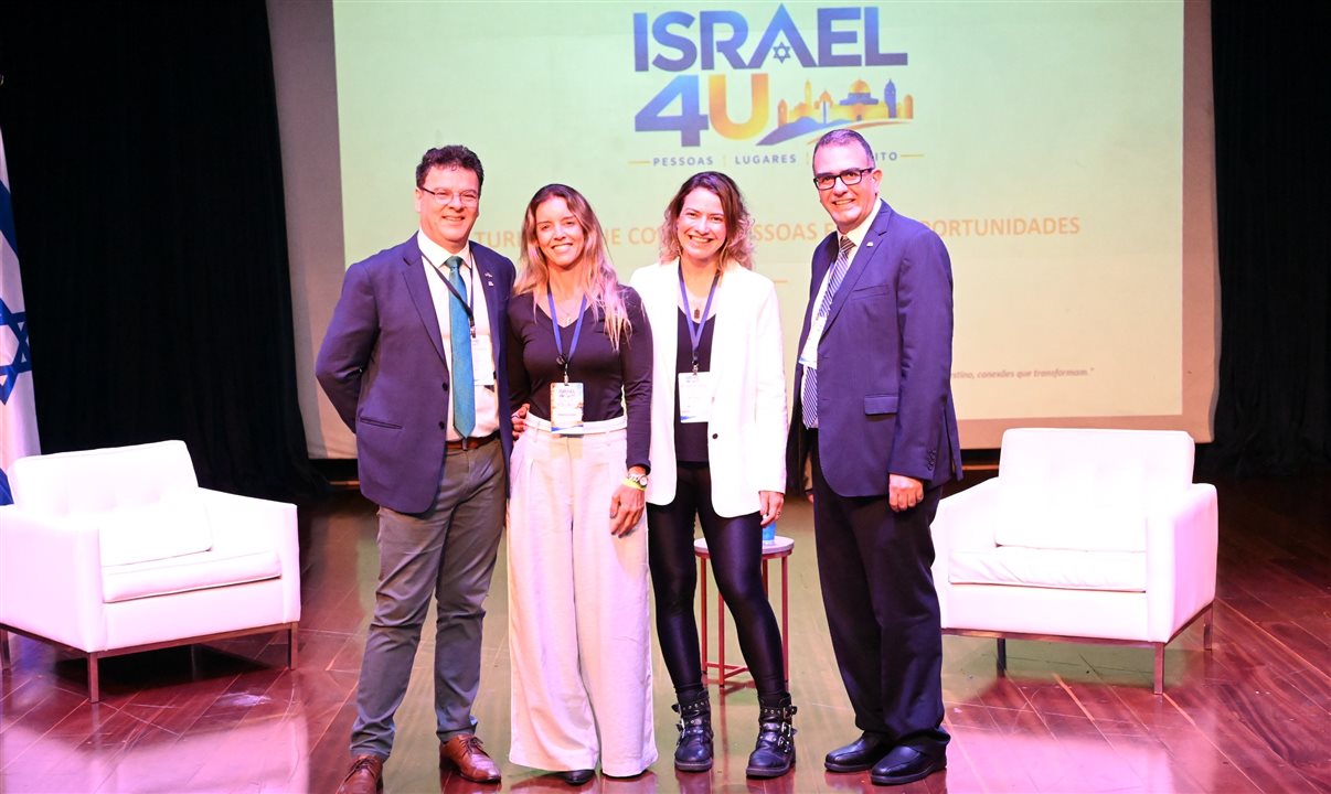 Paulo Barbosa, Renata Vuono, Carolina Dias e Yosef Penhos, do Ministério do Turismo de Israel
