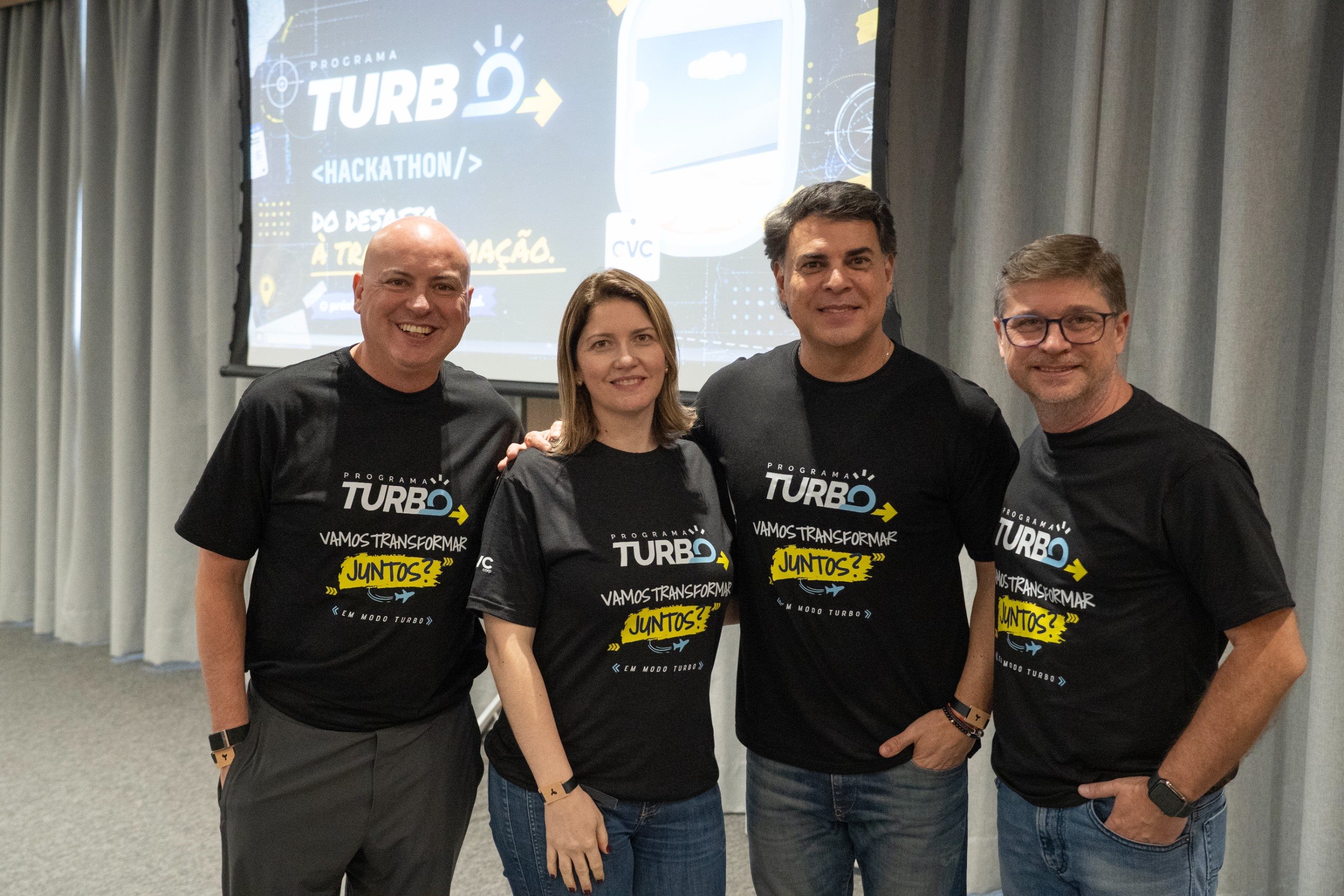 Fabio Mader, Renata Gianotti, Emerson Belan e Bob Rossato, da CVC Corp