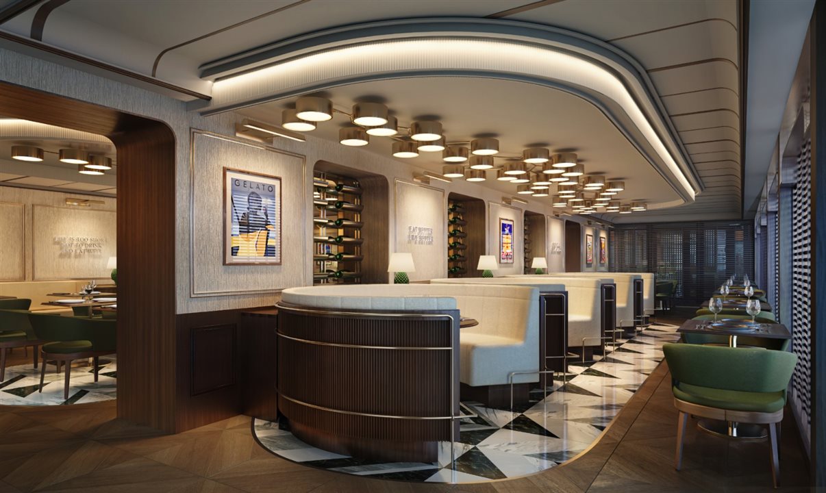 Navio é o segundo da frota da MSC a contar com o Eataly em alto-mar, após a estreia do conceito no MSC World America