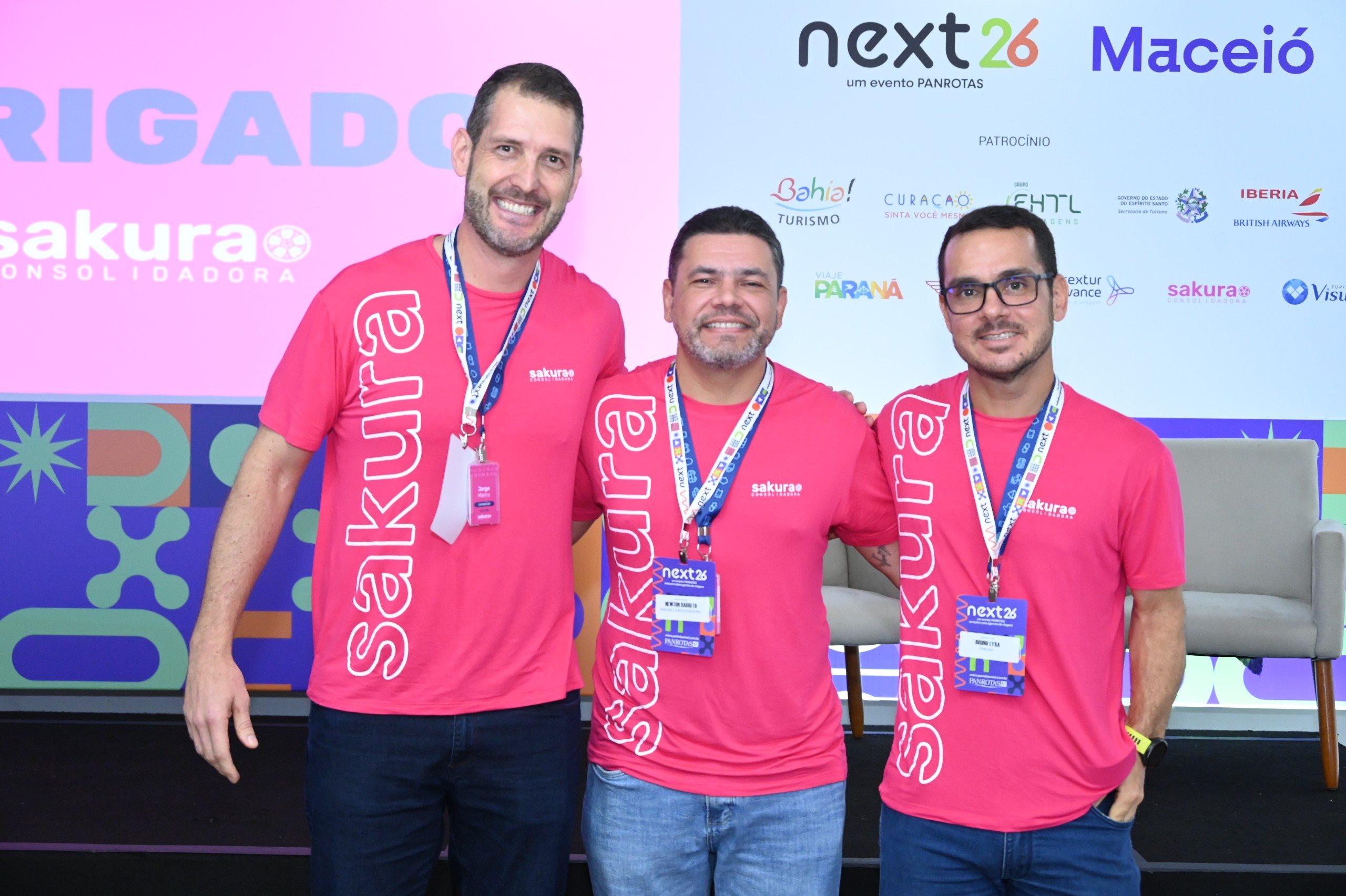 Jorge Marins, Newton Barreto e Bruno Lyra, da Sakura