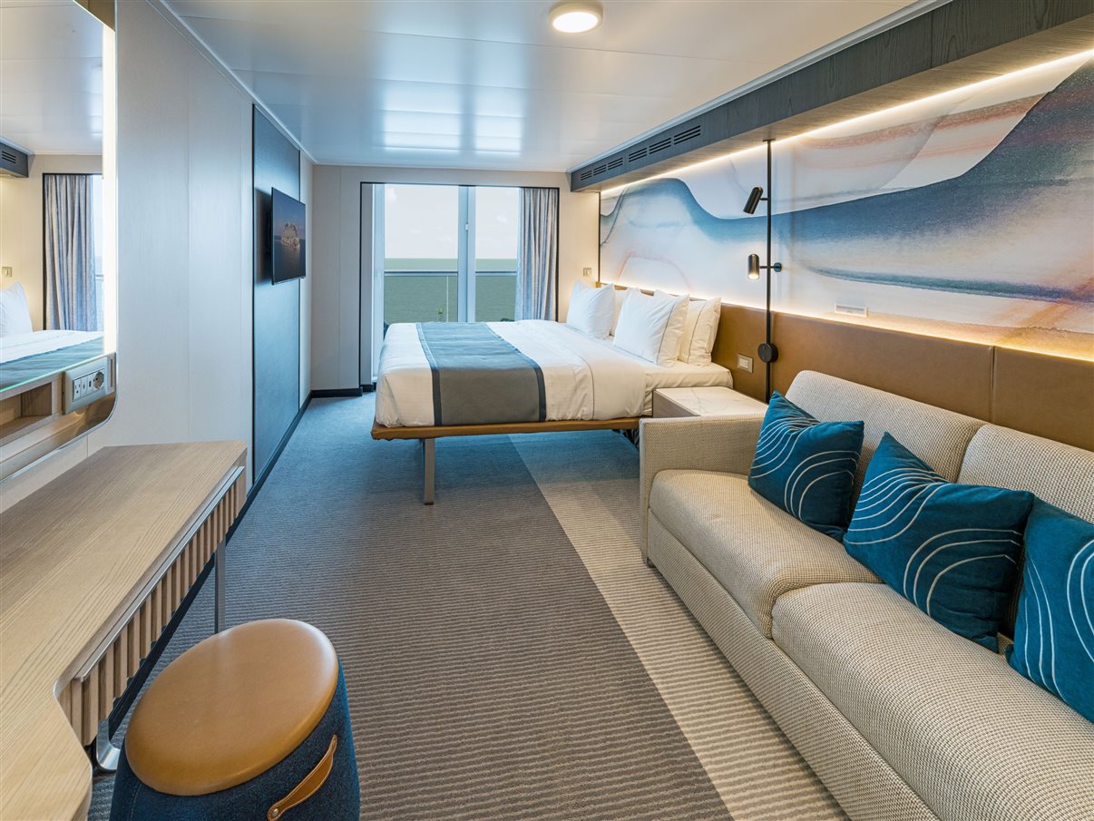 Cabine com varanda do Norwegian Bella