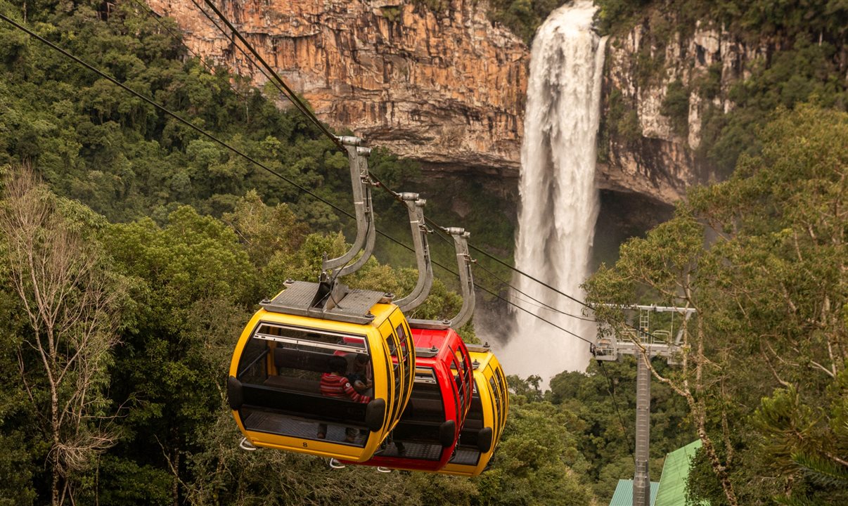 As cabines comportam até oito pessoas sentadas