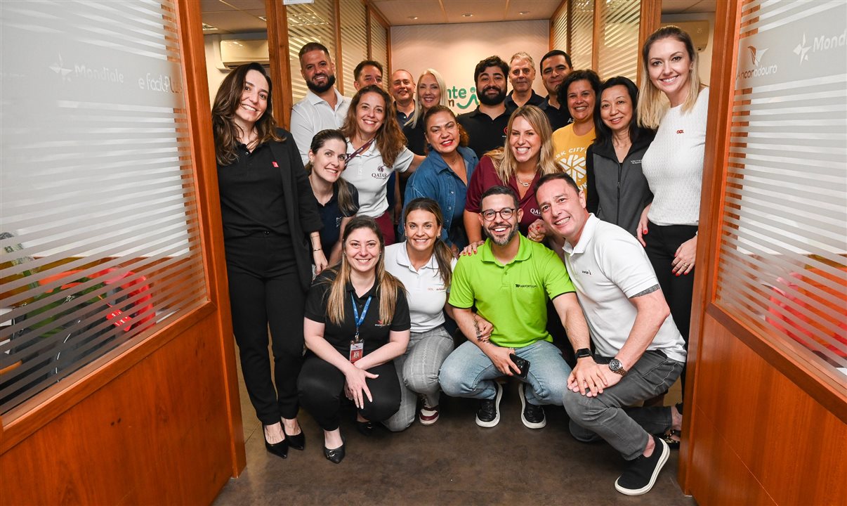 Representantes de companhias aéreas que participam do ciclo de capacitações desta tarde no Agente com A Gente
