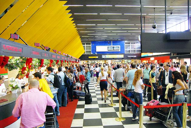 O Aeroporto de Congonhas, em São Paulo, aparece em quarto lugar na lista dos piores atrasos