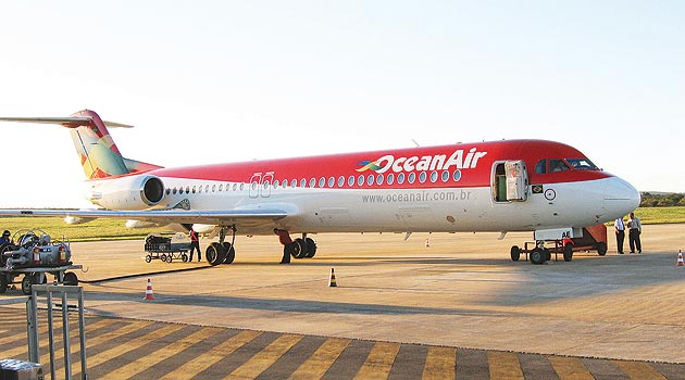 A OceanAir conseguiu a maior nota na avaliação dos passageiros