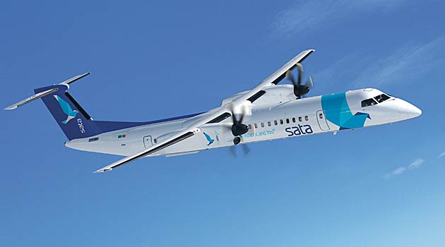 O Q400 NextGen turboprop da Air Açores (divulgação Bombardier)