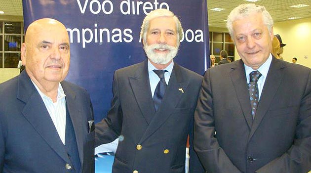 Armindo Dias, presidente do Grupo Arcel (Royal Palm Hotéis), João Salgueiro, embaixador de Portugal no Brasil e Mário Carvalho, diretor da Tap no Brasil