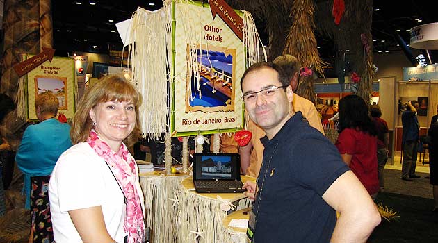 Tomás Ramos, da Rede Othon em seu espaço na World Hotels