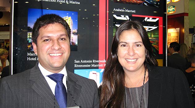 Tomás Ramos, da Rede Othon em seu espaço na World Hotels